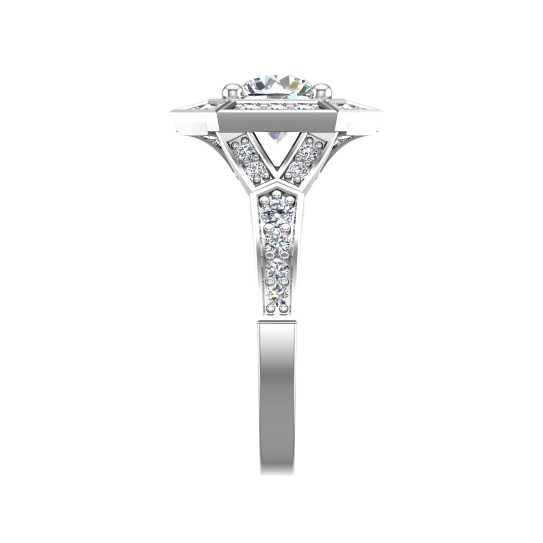 Alessandra Halo Engagement Ring